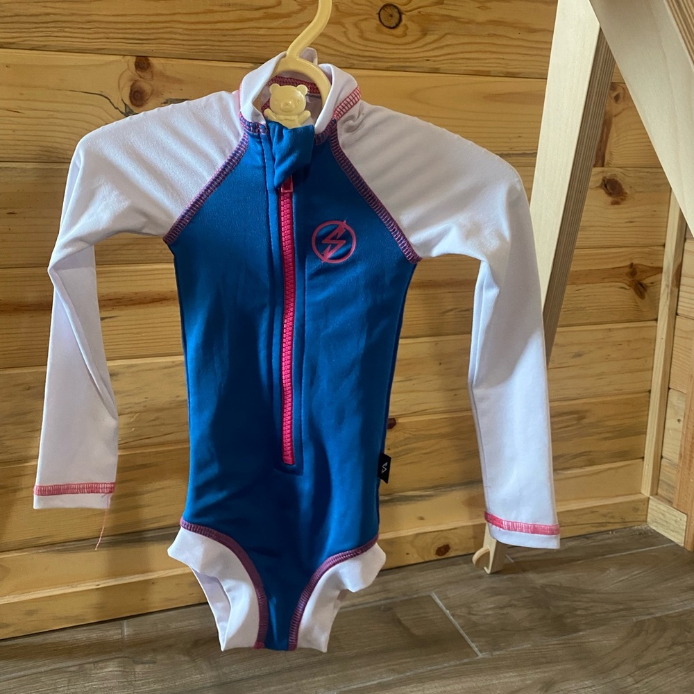 Kids Blue and White Swim Suit
